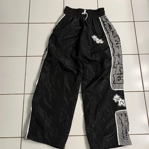 Sulenntte Wears Track Pants Black Gray Logo Spellout Nylon Streetwear Size XL - Picture 1 of 5