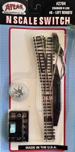 Atlas N Scale Switch #2704,Standard N Line, #6–Left Remote - Picture 1 of 2