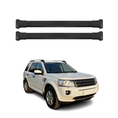 Portaequipajes barras transversales portaequipajes portaequipajes para Land Rover LR2 2008-2015 aluminio negro 2x Foto 1 de 4