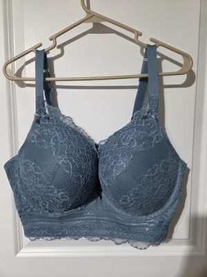 Sujetador Cacique Encaje Superpuesto Forrado Boost Plunge Sujetador con Aros Talla 44DD USADO EN EXCELENTE ESTADO Foto 1 de 4