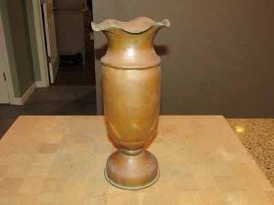 Trench Art Brass Artillery Shell 105 MM M14 TYPE 1 WWII US Military Vase 1945 - Image 1 of 4