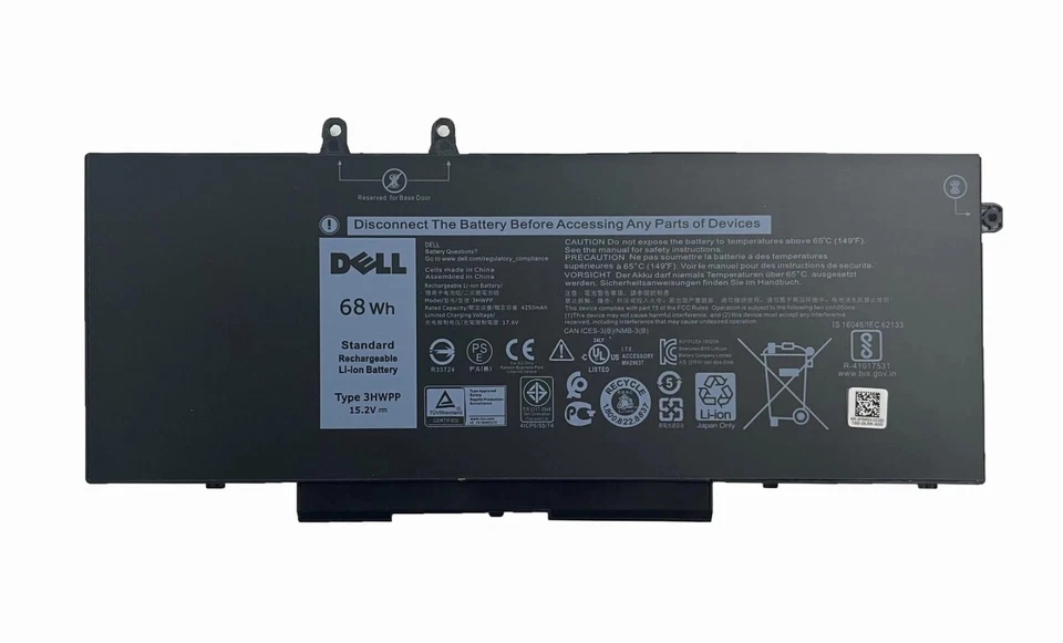 NUEVA Batería Original 3HWPP para Dell Latitude 5511/5411/5501/5401 Precision 3551 Foto 1 de 1