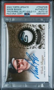 2022 Topps Wade Boggs Patch 1/1 Auto PSA 10 - Picture 1 of 2