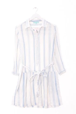 MELISSA ODABASH Vestido babydoll Mujeres Vestido Talla EU 36 blanco-azul - Imagen 1 de 4