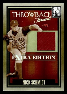 Camiseta deportiva Nick Schmidt 2007 Donruss Elite EE Throwback Threads #/500 #TT-NS ESE Foto 1 de 2
