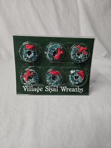Department 56 Village Sisal Wreath Set New - Picture 1 of 3