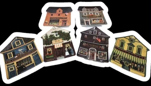 Set 6 Charles Wysocki Limited Edition Folktown Teller Bradford - Bild 1 von 13