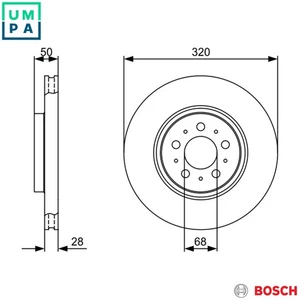 2x BRAKE DISC 0 986 479 321 FOR VOLVO S80 S60 XC70/CROSS/COUNTRY/SUV V70/Mk/II - Picture 1 of 10
