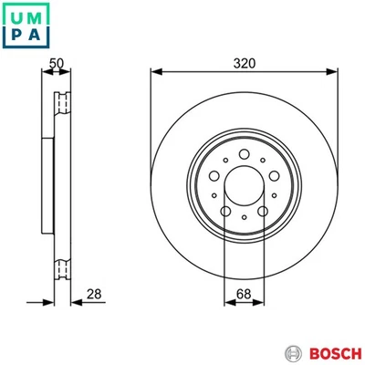 2x BRAKE DISC 0 986 479 321 FOR VOLVO S80 S60 XC70/CROSS/COUNTRY/SUV V70/Mk/II - Image 1 of 4