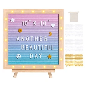 Gradient Felt Letter Board Changeable Sign Boards with 510 Letters 10"x10" - Picture 1 of 12