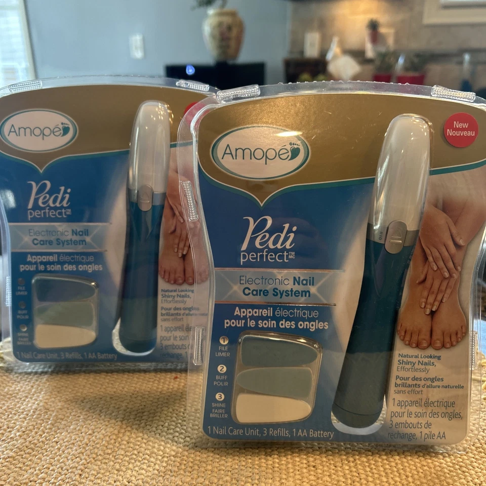 Amope - Pedi Perfect Sistema Electrónico de Cuidado de Uñas Pedicura Set x 2 PACK Regalo Foto 1 de 4