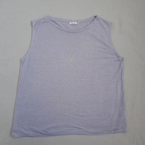 Hessnatur Damen 100% Hanf Bluse Größe 48 Ärmellos Oberteil Lavander Boho Strand - Bild 1 von 12