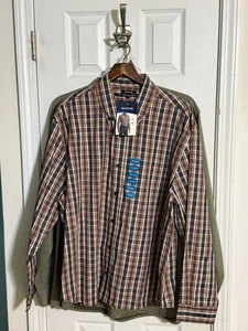 CAMICIA HAGGAR UOMO MANICA LUNGA 2XL REGULAR COMFORT TESSUTO ELASTICIZZATO - Foto 1 di 10