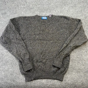 VTG Pendleton Sweater Mens Medium Gray Marled Speckle Shetland Wool Crewneck - Picture 1 of 11