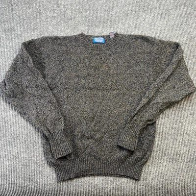 VTG Pendleton Sweater Mens Medium Gray Marled Speckle Shetland Wool Crewneck - Image 1 of 4
