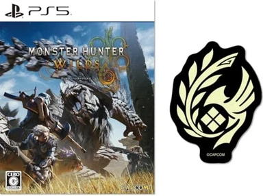 (JAPAN) PS5 video game MHWs Monster Hunter Wilds + [Limited] luminous sticker - Image 1 of 4