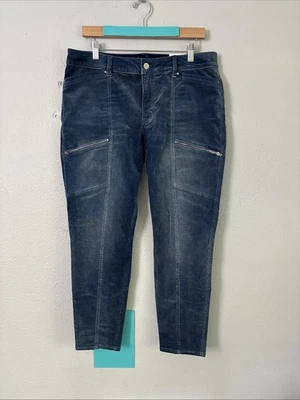 Veludo magro White House Black Market WHBM feminino azul no tornozelo tamanho 14R - Imagem 1 de 4