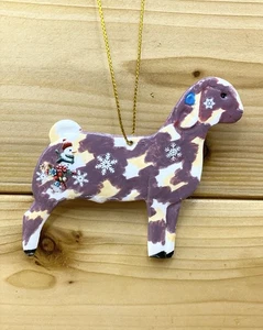 Adorno de Navidad Boer Cabra Personalizado Hecho a Mano ÚNICO - Imagen 1 de 1