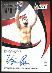 2021 Immaculate Collection UFC Modern Marks #24 Kelvin Gastelum Autograph /99 - Picture 1 of 2