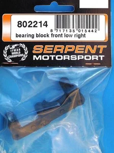 Serpent 802214 Supp Cuscinetto Ant Inf Dx Bearing Block modellismo - Foto 1 di 1
