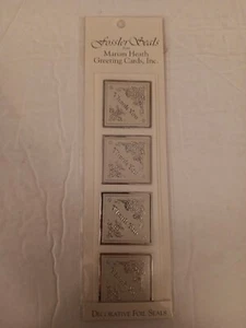 Fossler Seals From Marian Heath Greeting Cards 12 Pk Silver Thank You Design New - Picture 1 of 3
