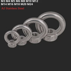 Ringmutter DIN 582 Edelstahl A2 Ring Öse Muttern M3 M4 M5 M6 M8 M10 M12 M16-M24 - Bild 1 von 18