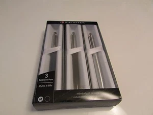 Penne a sfera Sheaffer - 3 confezioni singole assortimento medio inchiostro nero - Foto 1 di 7