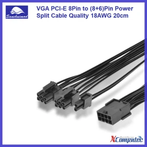 Video Card VGA PCI-E 8Pin to (8+6)Pin Power Split Cable Quality 18AWG Mining - Picture 1 of 4