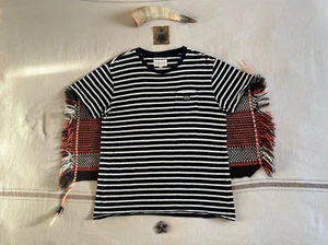 Denim Supply Breton Stripe T-Shirt L Single Stitch RRL-ish Black White Pocket - Picture 1 of 9