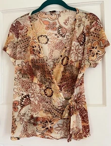 Gorgeous Brown/Multi Sheer Blouse - UK Size 14 - Bild 1 von 4