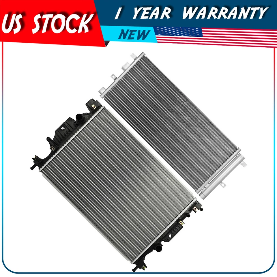 Kit de radiador y condensador de aire acondicionado para Ford Fusion 2013-2020 Lincoln MKZ 2013-2017 Foto 1 de 4