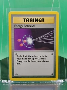Energy Retrieval 81/102 Entrenador Base Set Ilimitado Poco Común 1999 Pokémon Inglés - Imagen 1 de 2