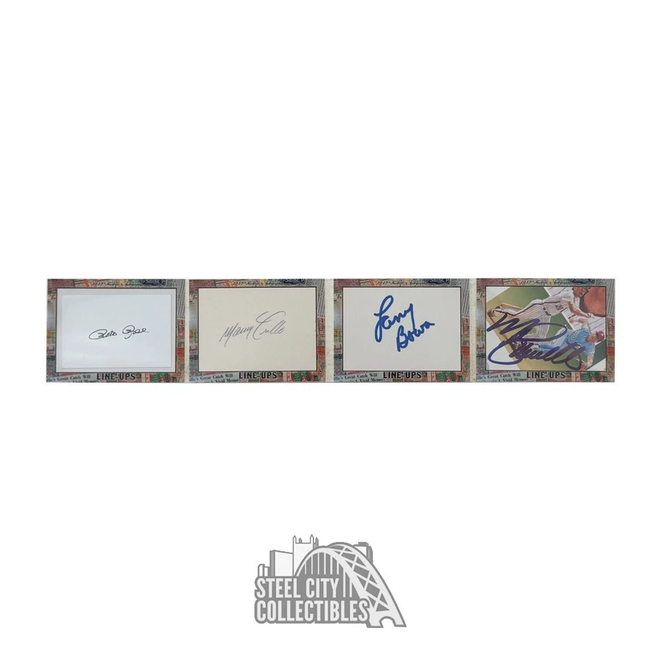 1980 Philadelphia Phillies 2017 Historic Autos Line-Ups Cut Auto Card 2/15 - BAS - Image 1 of 2