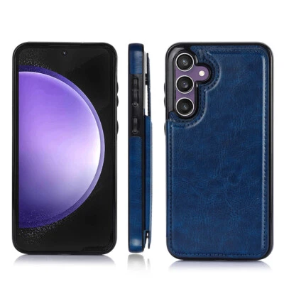 Phone Case for Samsung S23 S22 S21 Ultra Plus Magnetic Wallet Leather Flip Cover - Image 1 of 3