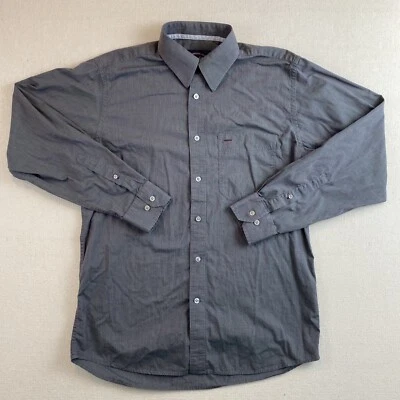 Allen Solly Mens Long Sleeve Casual Button Up Shirt Size 39 CMS Grey - Image 1 of 4