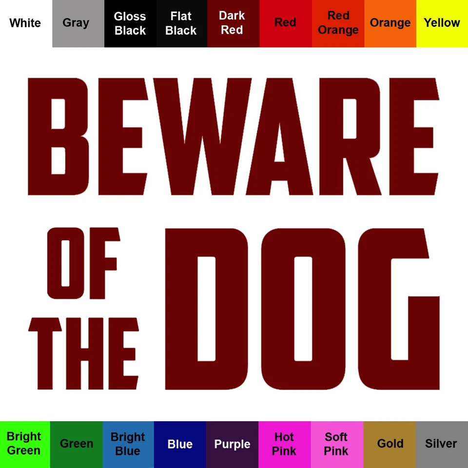 Beware of Dog Sticker - Petowner Warning Decal - Image 1 of 1