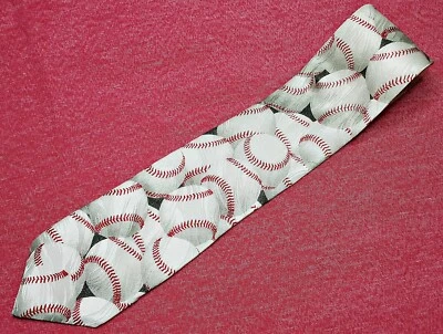 Corbata de cuello deportiva Ralph Marlin Rm vintage auténtica para caballero pelotas de béisbol de seda para hombre Foto 1 de 4