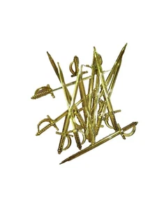 COCKTAIL SWORD STICK NEON PICK STIRRER 10PK YELLOW CHRISTMAS COCKTAIL PARTY KIDS - Picture 1 of 7