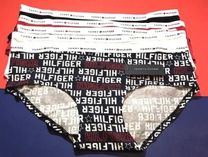 Tommy Hilfiger LARGE Hipster Women's Cotton Panties Underwear - 5 Pack - Logo - Picture 1 of 8