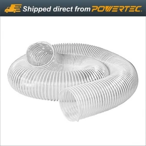 POWERTEC Flexible PVC Dust Collection Hose 2-1/2 in x10 ft. Clear Color (70129) - Picture 1 of 8