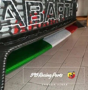 Splitter Lama Anteriore in VERO CARBONIO Tricolore per Abarth 595 - 695 Rest. - Imagen 1 de 4