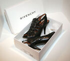 Wmns Givenchy  Leather Gladiator Shoe. Sz 39. Blk. 3" Heel. Rare Find. $840 Orig
