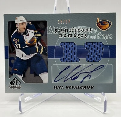 2008 SP Game Used Edition Ilya Kovalchuk #SN-IK Significant Numbers /17 - Image 1 of 4