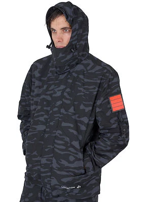 Mens Waterproof Jacket Balaclava Rain Hooded Coat Technical Men Location Bronx S - Image 1 of 4