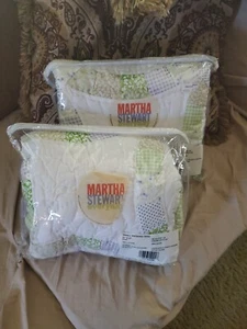 Martha Stewart pillow shams Small Wedding Ring pattern single pillow shams linen - Bild 1 von 6
