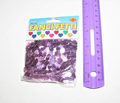 Confeti rosa, cada paquete 1 oz, círculos, estrellas o corazones, confeti metálico Foto 1 de 2