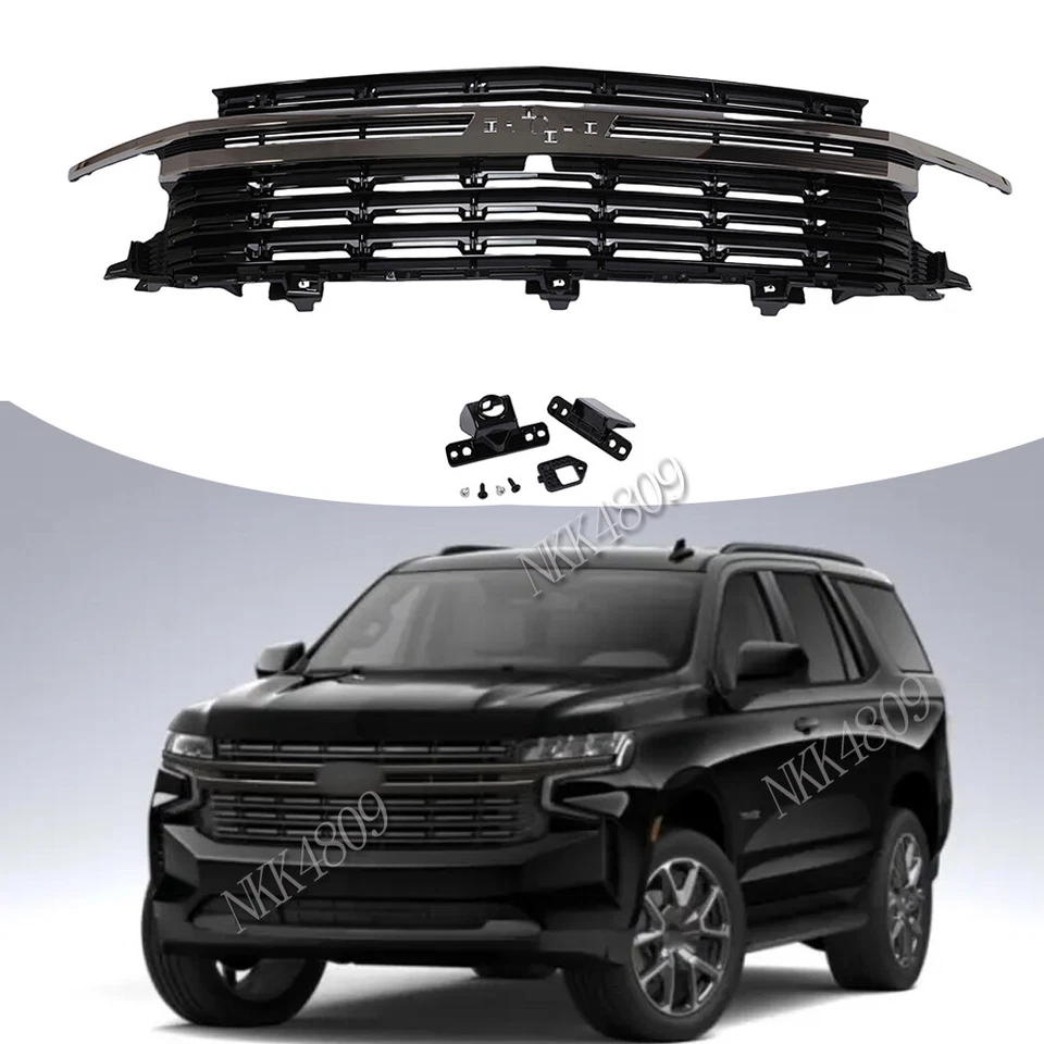 For 2021-2024 Chevrolet Tahoe Suburban HC Style Front Upper Grille (Gloss Black) Foto 1 de 4
