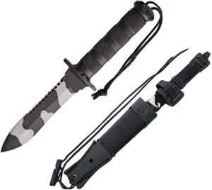 Aitor Jungle King II Fixed Knife 5.38" Sawback Steel Blade Knurled Stainless - Picture 1 of 3