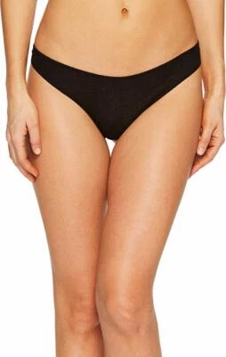 Tanga de algodón orgánico negro Skin para mujer talla pequeña L67710 Foto 1 de 3