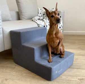 Small Dog Ladder With 3 Steps Indoor Pet Ramp Puppy Stairs For Bed Sofa Couch - Picture 1 of 9